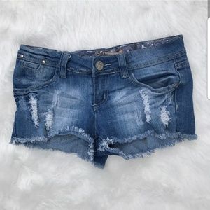 🌸 Cute Jean Shorts Distressed denim